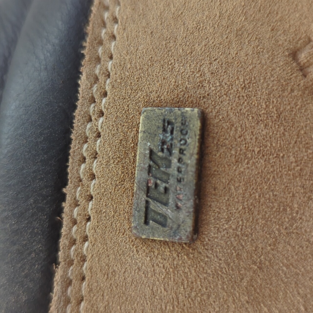 L.L. Bean Suede Waterproof Vibram Tek 2.5 Retro Hiking Boots 9.5M Brown Lace Up - Picture 4 of 16